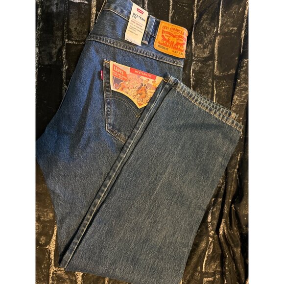 Levi's Mens Western Straight Leg Non-Stretch Jeans, Monday Blues, Sz 33x32, NWT - Picture 2 of 7